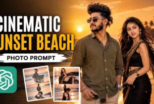 sunset beach photo prompt