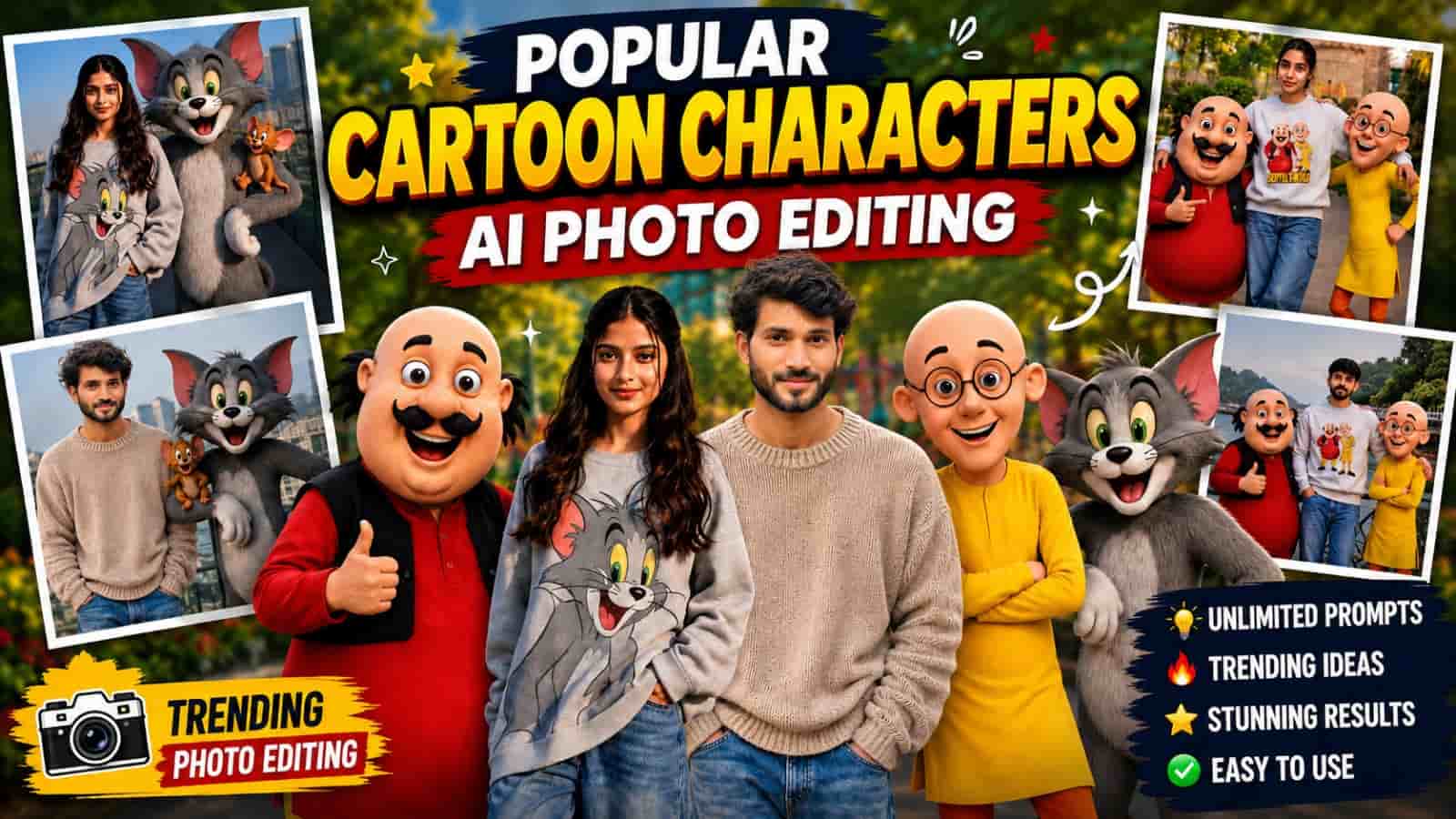 Popular Cartoon Characters AI Photo Edit