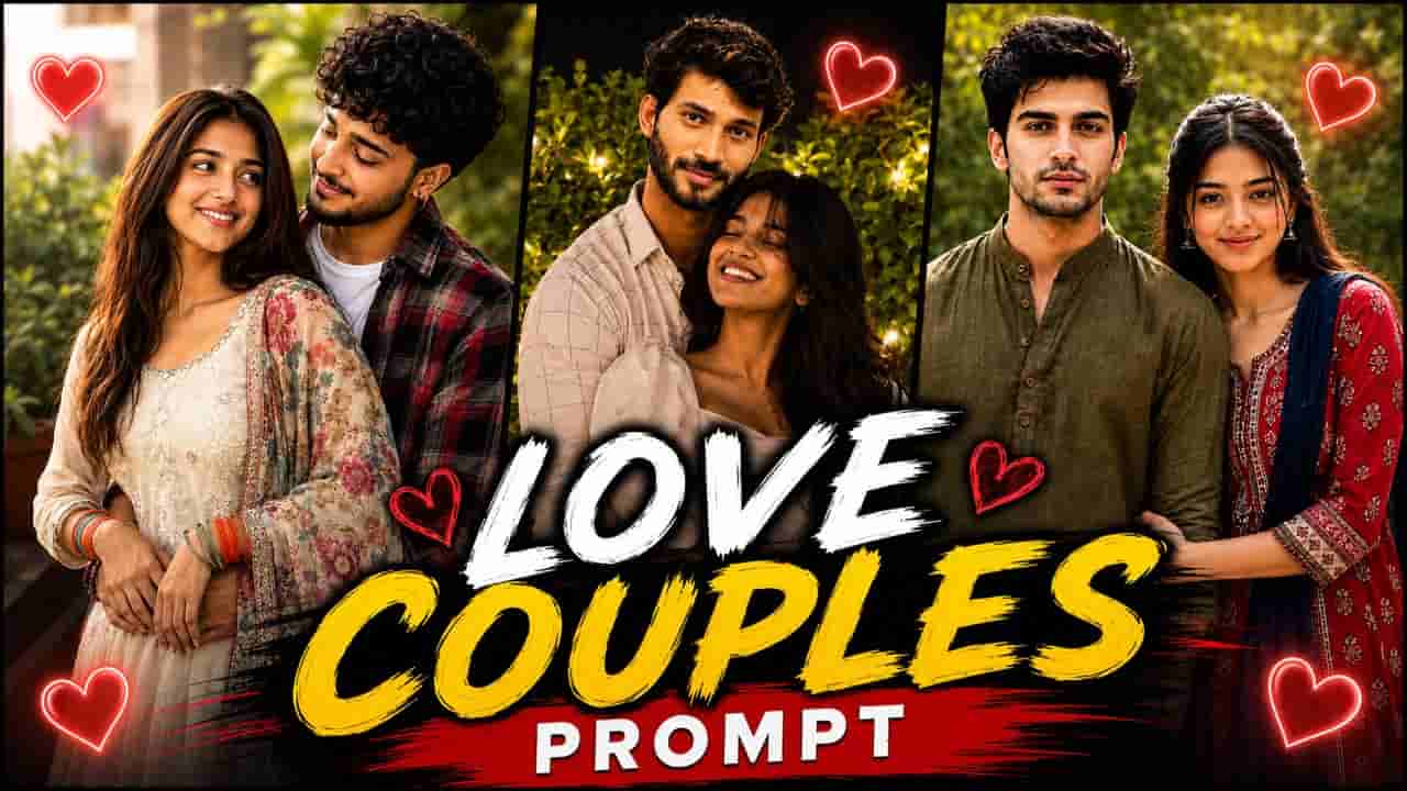 Viral Love Couple AI Photo Editing Prompt - Vipul Squad